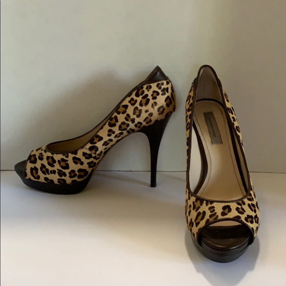 Classiques Entier Animal print Shoes 6.5 M Heels brown stilettos Excellent RARE